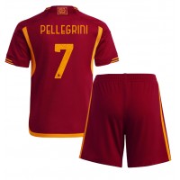Dječji Nogometni Dres AS Roma Lorenzo Pellegrini #7 Domaci 2023-24 Kratak Rukav (+ Kratke hlače)